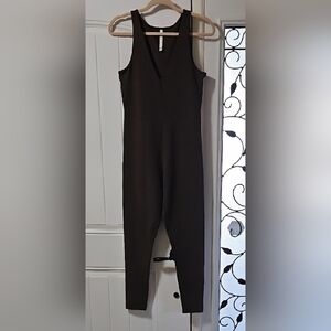 Babaton Sleeveless V-Neck Contour Bodysuit Brown L